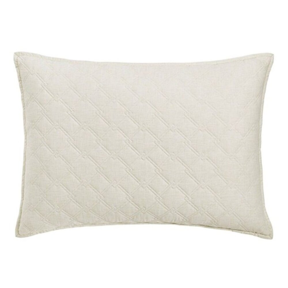 Hotel Collection Luster Geo Quilted King Sham Pastel Yellow